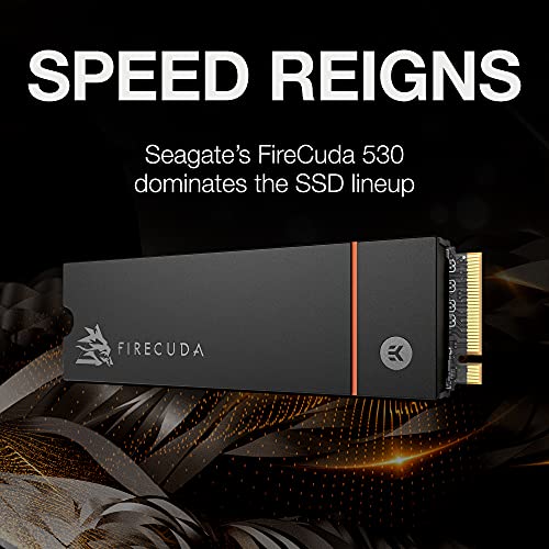 Seagate FireCuda 530 ZP500GM3A023 - Solid state drive - 500 GB - internal - M.2 2280 - PCI Express 4.0 x4 (NVMe) - integrated heatsink - with 3 years Seagate Rescue Data Recovery