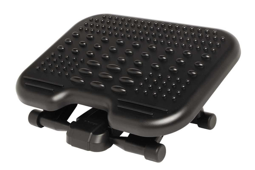 Best Value Kensington Adjustable Ergonomic Foot Rest - SoleMassage under desk foot rest for improved posture, siatica and orthopedic relief with stimulating massage surface - Black (56155EU)