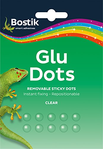 Best Value 12 packs of bostik bostick blu tack blue tac tak sticki sicky glue adhesive dots removable 64 dots per pack