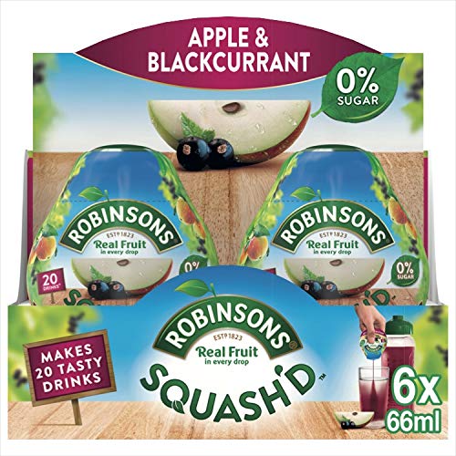 Robinsons Squashed Apple and Blackcurrant Squash 66ml (Pack 6) 402041