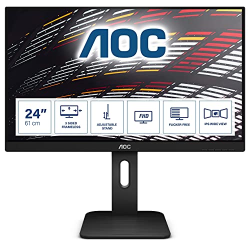 AOC X24P1 - LED monitor - 24" - 1920 x 1200 Full HD (1080p) @ 60 Hz - IPS - 300 cd/m - 1000:1 - 4 ms - HDMI, DVI, DisplayPort, VGA - speakers