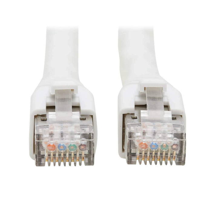 Tripp Lite Cat8 25G/40G-Certified Snagless S/FTP Ethernet Cable (RJ45 M/M), PoE, White, 15 ft. - Patch cable - RJ-45 (M) to RJ-45 (M) - 4.572 m - S/FTP - CAT 8 - snagless, solid - white