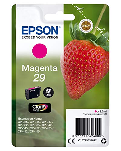 Epson 29 - 3.2 ml - magenta - original - blister - ink cartridge - for Expression Home XP-245, 247, 255, 257, 332, 342, 345, 352, 355, 435, 442, 445, 452, 455