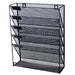 Best Value o/d Mesh Wall Literature Holder 5 A4 compartments Black