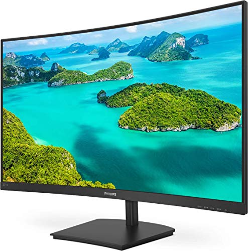 Philips E-line 241E1SCA - LED monitor - curved - 24" (23.6" viewable) - 1920 x 1080 Full HD (1080p) @ 75 Hz - VA - 250 cd/m? - 3000:1 - 4 ms - HDMI, VGA - speakers - textured black