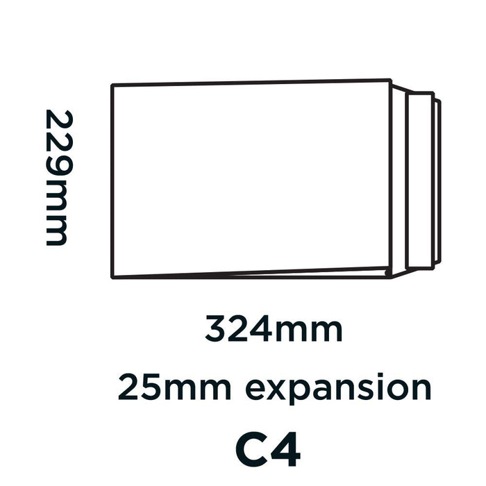 Best Value Blake Premium Office C4 324 x 229 x 25 mm 120 gsm Gusset Pocket Peel & Seal Envelopes (37115) Ultra White Wove - Pack of 100