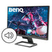 BenQ EW2780Q - LED monitor - 27" - 2560 x 1440 2K QHD @ 60 Hz - IPS - 350 cd/m - 1000:1 - 5 ms - 2xHDMI, DisplayPort - speakers - black, metallic grey