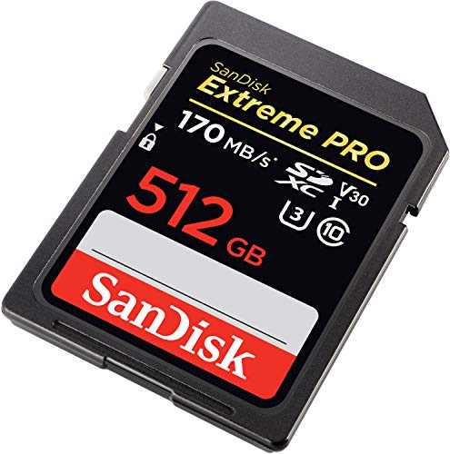 SanDisk Extreme Pro - Flash memory card - 512 GB - Video Class V30 / UHS-I U3 / Class10 - SDXC UHS-I