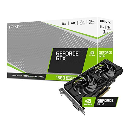 PNY GeForce GTX 1660 SUPER Dual Fan - Graphics card - GF GTX 1660 SUPER - 6 GB GDDR6 - PCIe 3.0 x16 - DVI, HDMI, DisplayPort