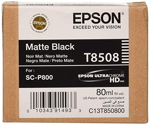 Epson T8508 - 80 ml - matte black - original - ink cartridge - for SureColor P800, P800 Designer Edition, SC-P800