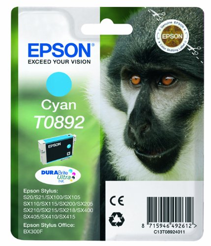 Best Value Epson Ink Cartridge for Stylus S20/X205/405, Cyan, Genuine, Amazon Dash Replenishment Ready