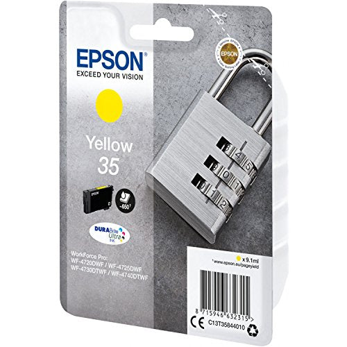 Epson 35 - 9.1 ml - yellow - original - blister - ink cartridge - for WorkForce Pro WF-4720, WF-4720DWF, WF-4725DWF, WF-4730, WF-4730DTWF, WF-4740, WF-4740DTWF