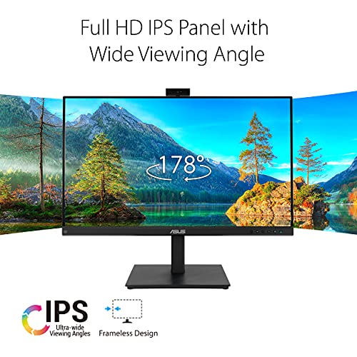 ASUS BE279QSK - LED monitor - 27" - 1920 x 1080 Full HD (1080p) @ 60 Hz - IPS - 250 cd/m² - 1000:1 - 5 ms - HDMI, VGA, DisplayPort - speakers