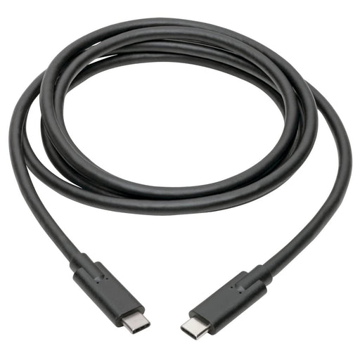 Tripp Lite USB Type C to USB C Cable USB 3.1 5A Rating 100W 5 Gbps Thunderbolt 3 Compatible M/M 6ft - USB cable - 24 pin USB-C (M) to 24 pin USB-C (M) - USB 3.1 Gen 1 / Thunderbolt 3 - 1.8 m - black