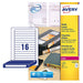 Best Value Avery L7674-25 Self-Adhesive Video Spine/Data Storage Labels, 16 Labels Per A4 Sheet