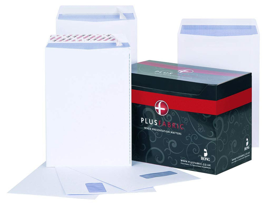 Best Value Plus Fabric C4 Prestige White 120gsm Window Self Seal Pocket Box of 250 Envelopes