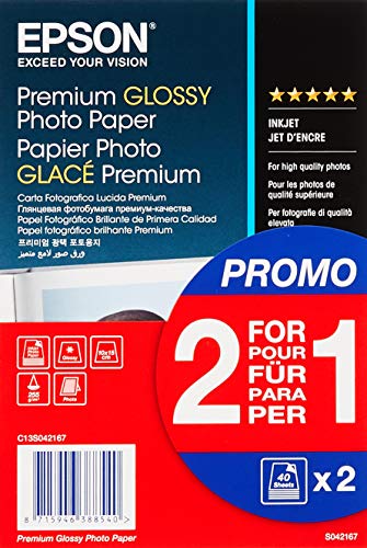 Epson Premium Glossy Photo Paper, 100 x 150 mm, 255gsm, 80 Sheet