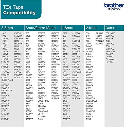 Brother TZe-531 - Black on blue - Roll (1.2 cm x 8 m) 1 roll(s) laminated tape - for Brother PT-D210, D600, H110, P750, P950, P-Touch Cube PT-P300, P-Touch Cube Pro PT-P910