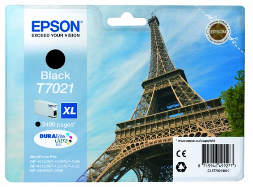 Epson T7021 - XL size - black - original - blister - ink cartridge - for WorkForce Pro WP-4015, WP-4025, WP-4095, WP-4515, WP-4525, WP-4535, WP-4545, WP-4595