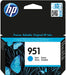 HP 951 - CN050AE - 1 x Cyan - Ink cartridge - For Officejet Pro 251dw, 276dw, 8100, 8600, 8600 N911a, 8610, 8620, 8625, 8630