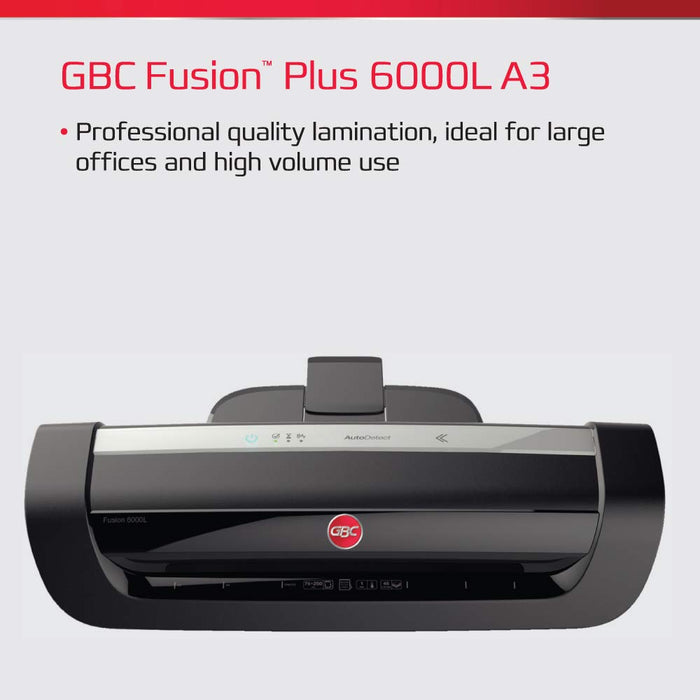 Best Value GBC 4402134 A3 Fusion 6000L Large Office Laminator, Black