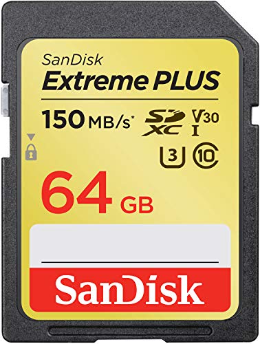 SanDisk Extreme PLUS - Flash memory card - 64 GB - Video Class V30 / UHS Class 3 / Class10 - SDXC UHS-I