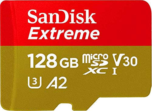 Best Value SanDisk Extreme 128 GB microSDXC Memory Card + SD Adapter with A2 App Performance + Rescue Pro Deluxe, Up to 160 MB/s, Class 10, UHS-I, U3, V30