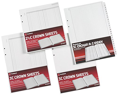 Best Value Rexel Twinlock Crown 3C Refill Sheets Treble Cash (Pack of 100 Sheets)