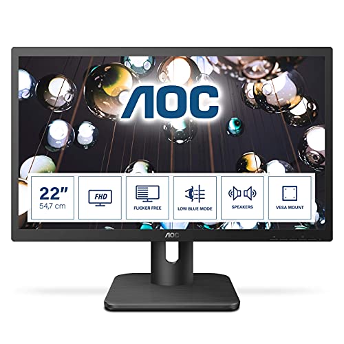 AOC 22E1D 21.5in VGA DVI HDMI Monitor