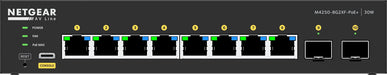 NETGEAR AV Line M4250-8G2XF-PoE+ - Switch - L3 - Managed - 8 x 10/100/1000 (8 PoE+) + 2 x 10 Gigabit SFP+ - side to side airflow - rack-mountable - PoE+ (220 W)