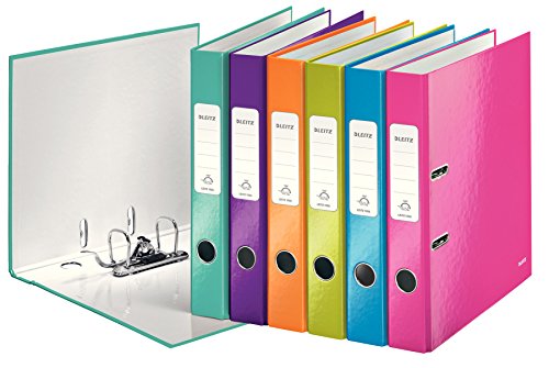 Best Value Leitz 180 WOW Laminated 50mm Lever Arch File Assorted Pack of 10