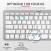 Trust Nado Bluetooth UK Keyboard White Ultra Thin and Lightweight Design Triple Pairing Connect up to 3 Devices Bluetooth 4.0 up to 10m Wireless Range