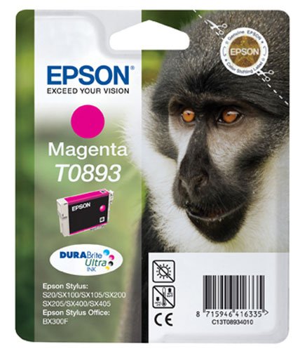 Best Value Epson T0893, Print Cartridge, 1 x Magenta, Genuine, Amazon Dash Replenishment Ready