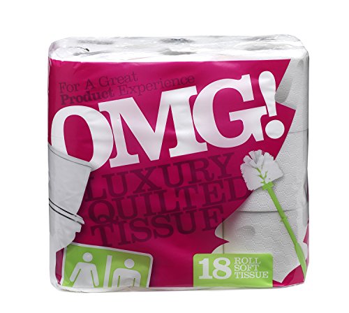 Best Value OMG 1102077 Toilet Rolls, White (Pack of 18)