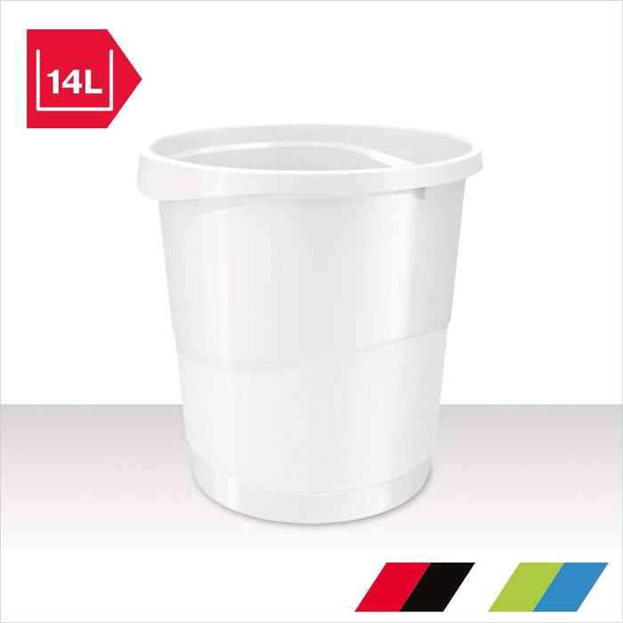 Best Value Rexel Choices, 2115620, Waste Bin, Plastic, 14 Litre Capacity, White