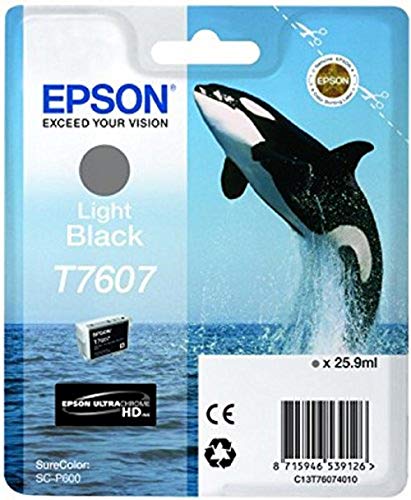 Epson T7607 - 26 ml - light black - original - blister - ink cartridge - for SureColor P600, SC-P600