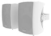 VISION Professional Pair 5.25" Wall Speakers - LIFETIME WARRANTY - 50 Watt power handling - 3-way with Bass reflex - horizontal C brackets included - white