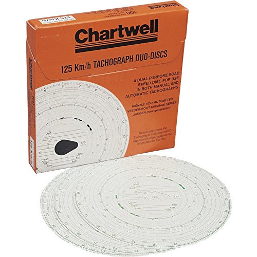 Best Value Exacompta Chartwell Tachograph Charts, EC Approved, 100 Charts Per Box