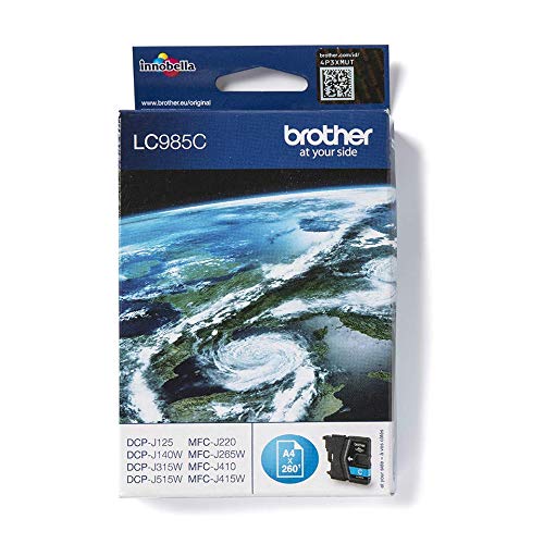 Brother LC985C - Cyan - original - ink cartridge - for Brother DCP-J125, DCP-J140, DCP-J315, DCP-J515, MFC-J220, MFC-J265, MFC-J410, MFC-J415