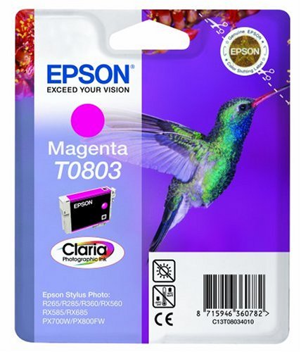 Best Value Epson Original T0803 Claria Magenta Ink Cartridge, Genuine, Amazon Dash Replenishment Ready