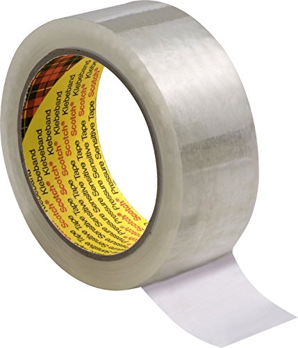 Best Value 3M 309 Performance Low Noise Box Sealing Tape, 50 mm x 66 m, Clear, Pack of 6