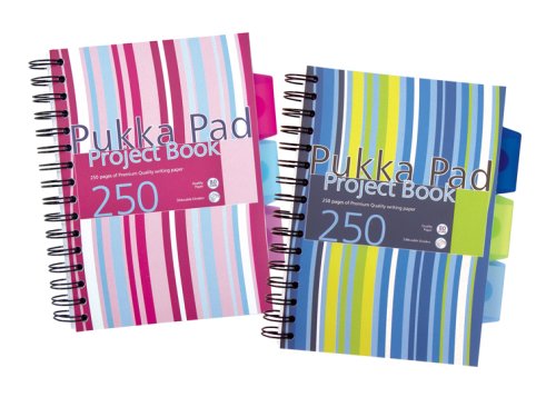 Best Value Pukka A5 Project Book Pink/Blue