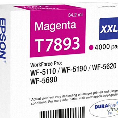 Epson T7893 - 34.2 ml - XXL size - magenta - original - print cartridge - for WorkForce Pro WF-5110DW, WF-5190DW, WF-5190DW BAM, WF-5620DWF, WF-5690DWF, WF-5690DWF BAM