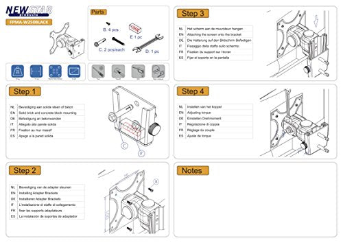 Newstar TV/Monitor Wall Mount (2 pivots & tiltable) for 10"-30" Screen - Black. Tilt and Swing (2 pivots) wall mount suitable for screens between 10" and 30" and up to 10kg max.  Depth 12cm. This model allows you to pull your screen away from the wall, and then turn it left or right, and also tilt forward to choose the ideal viewing angle to suit your needs. - Mount suitable for VESA sizes: 75x75 and 100x100mm - Newstar have over 20 years experience providing high quality mounts to suit a wide v