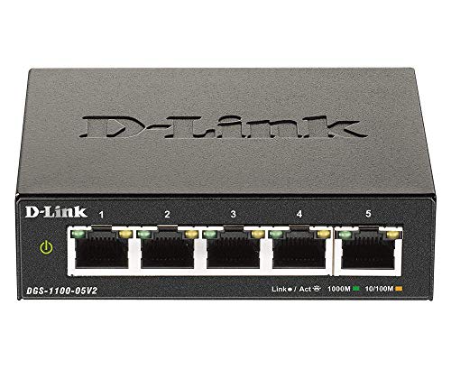 D-Link DGS 1100-05V2 - Switch - smart - 5 x 10/100/1000 - desktop - AC 100/240 V