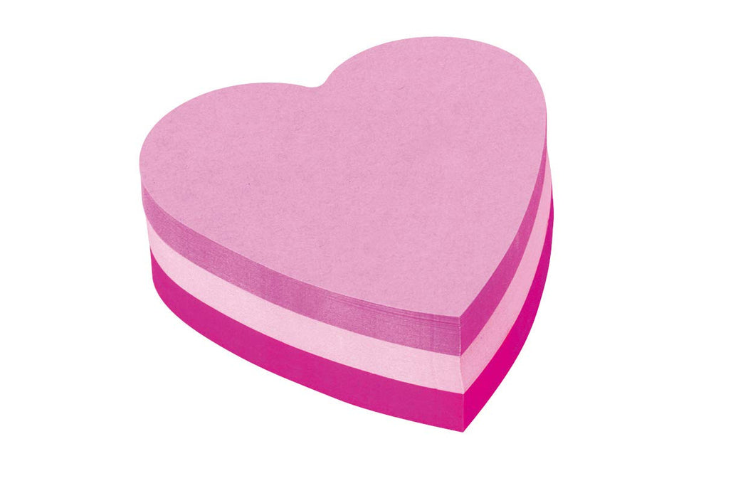 Post-it Sticky Notes Cube 70 x 70 mm Heart Assorted Colours 225 Sheets