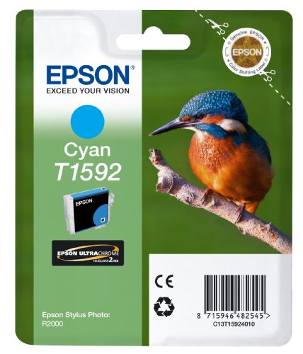 Epson T1592 - 17 ml - cyan - original - blister - ink cartridge - for Stylus Photo R2000