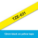 Best Value Brother TZe-631 Labelling Tape Cassette, 12 mm (W) x 8 m (L), Laminated, Brother Genuine Supplies - Black on Yellow