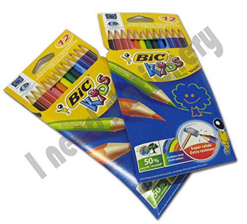 Best Value Autumn Nights BIC KIDS Wood Free Colouring Pencils x24