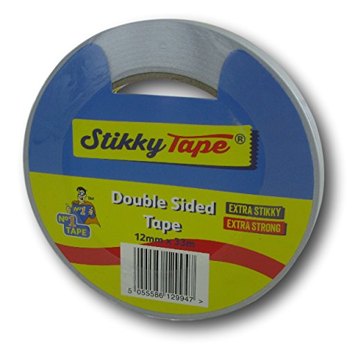 Best Value Stikky 12mm x 33m Double Sided Sticky Tape (Pack of 1)